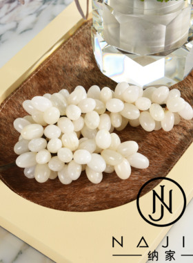 罗曼提海派中古风创意花艺饰品玉石葡萄摆件样板间客厅茶几售楼处