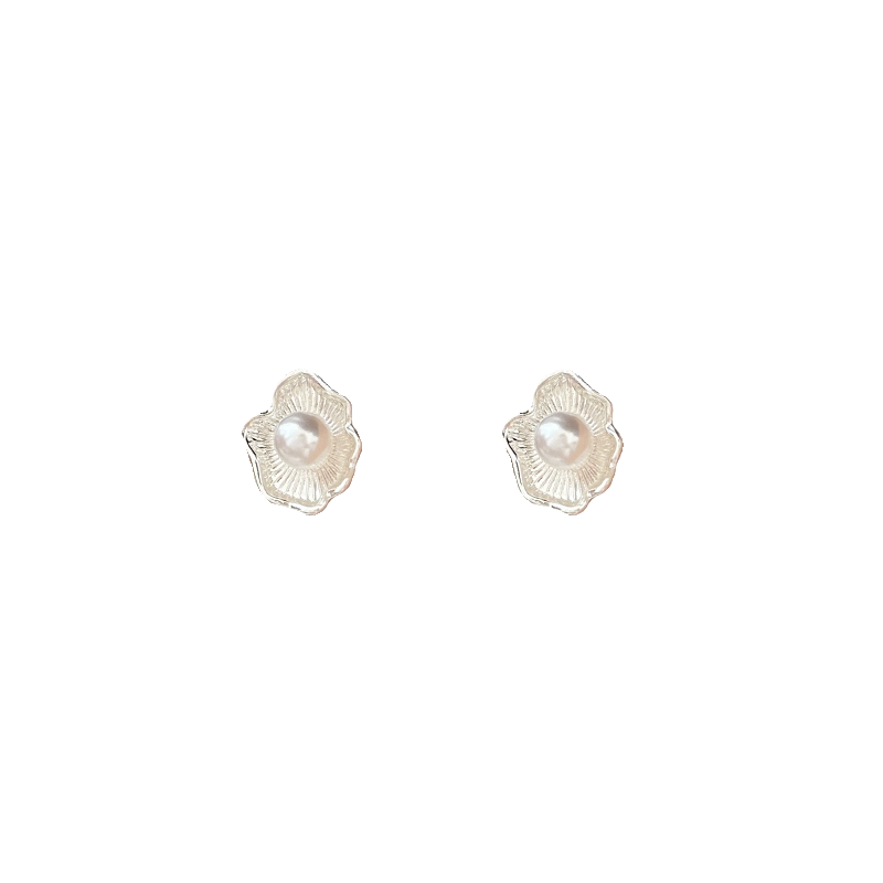 法式复古荷包蛋珍珠耳钉2024新款爆款小众设计高级感轻奢耳环耳饰 - 图3