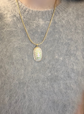 棉条虫合金女复古项链