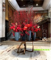 New Flower Desk Hotel Hall Flower Table Swing Flower Art Round Table Middle Swing Piece Feng Shui Terrace Decoration Flower Furnishing End View Terrace