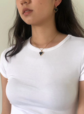 encensjewelry黑玛瑙爱心项链