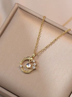 项链女甜美新款心花怒放小众设计个性潮流气质韩版新款吊坠锁骨链