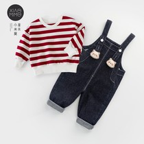 Baby Super Cute Jeans Back With Pants Spring Autumn Clothing Kids Pants Casual Baby Back With Pants Children Jeans Girl