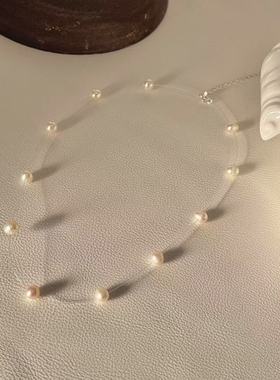 S925银满天星项链气质锁骨链