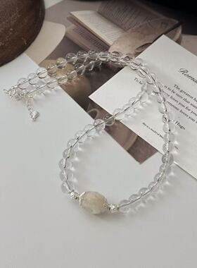 眼观S925银新中式风锁骨链