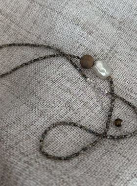 眼观S925银新中式风沉香木项链