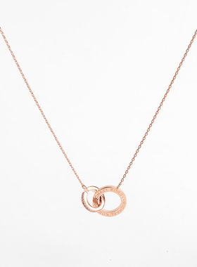 爱恋美国永恒环环相扣情侣锁骨链