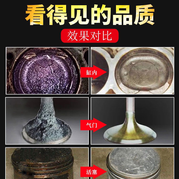 汽车燃烧室除碳剂发动机清洗剂气缸活塞免拆除油环积碳清洗剂-图2