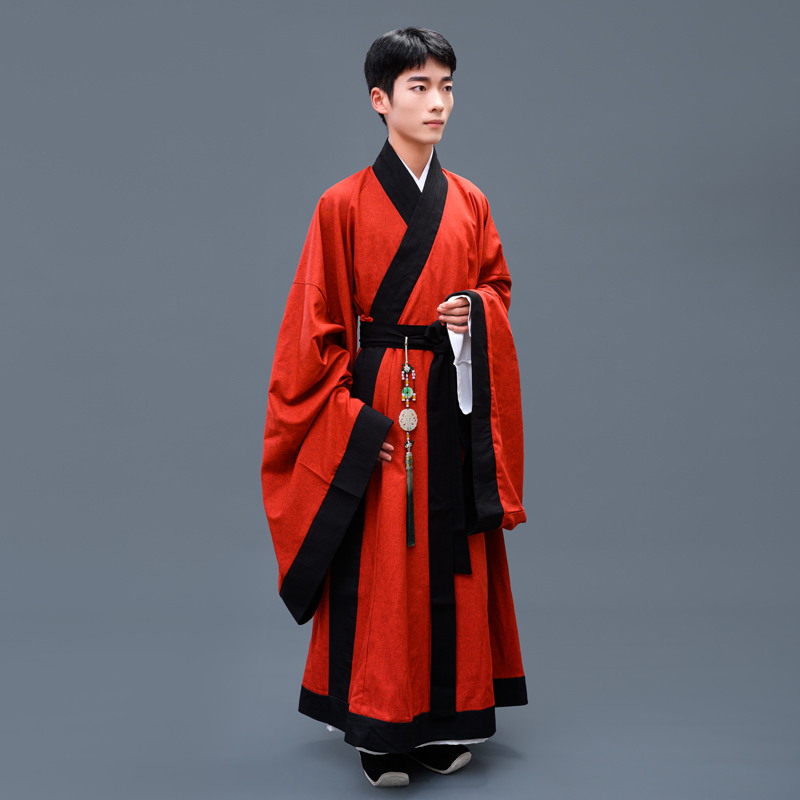 怀谷居汉服直裾复原礼服中国风民族风传统汉服_虎窝淘