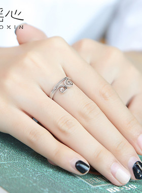 紧箍咒情侣戒指S999纯银男女一对至尊宝对戒金箍棒孙悟空大话西游