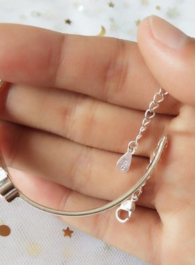 925纯银奥地利水晶可爱猫送女友闺蜜学生儿童手链手镯