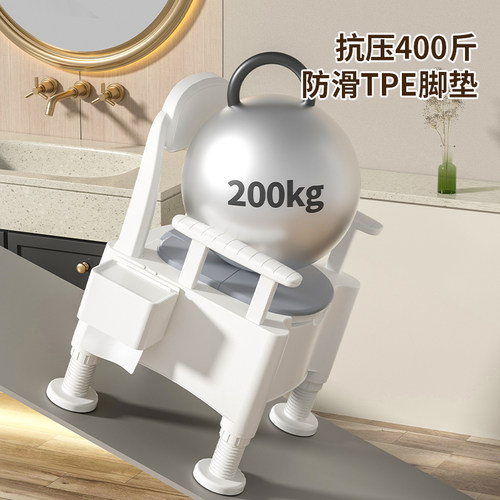 孕妇马桶老人塑料家用坐便器成人老年人移动座便器室内防臭坐便椅 - 图2