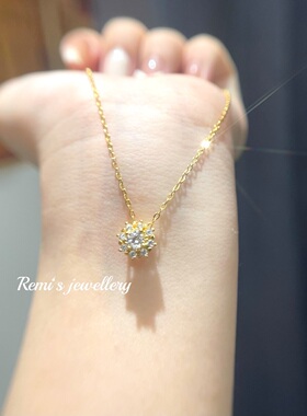 remi莱米太阳花镀金礼物锁骨链女
