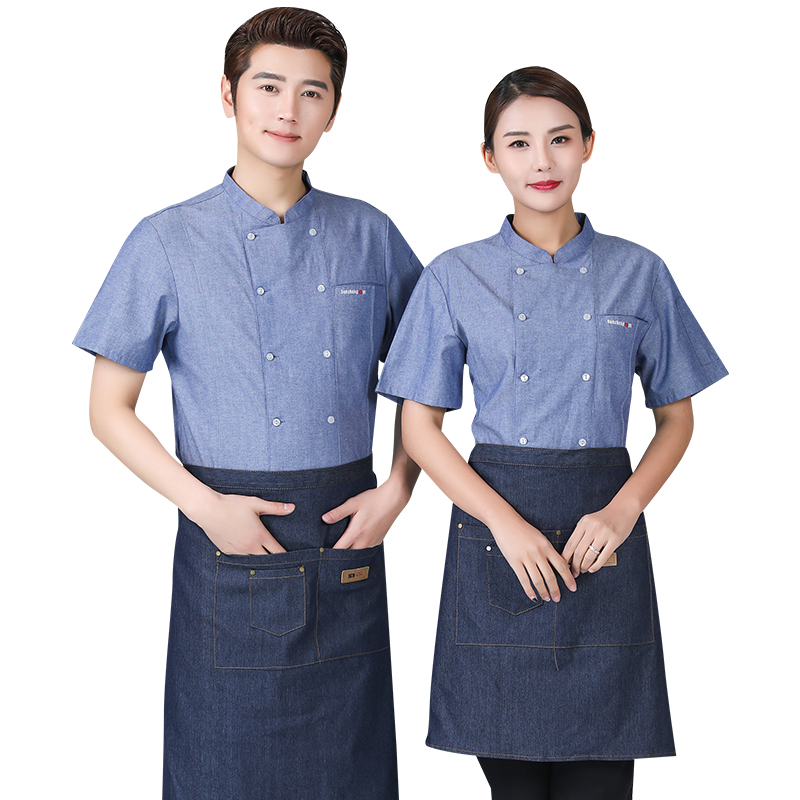 厨师短袖薄款透气厨房高级厨师服 邦依莲工装制服