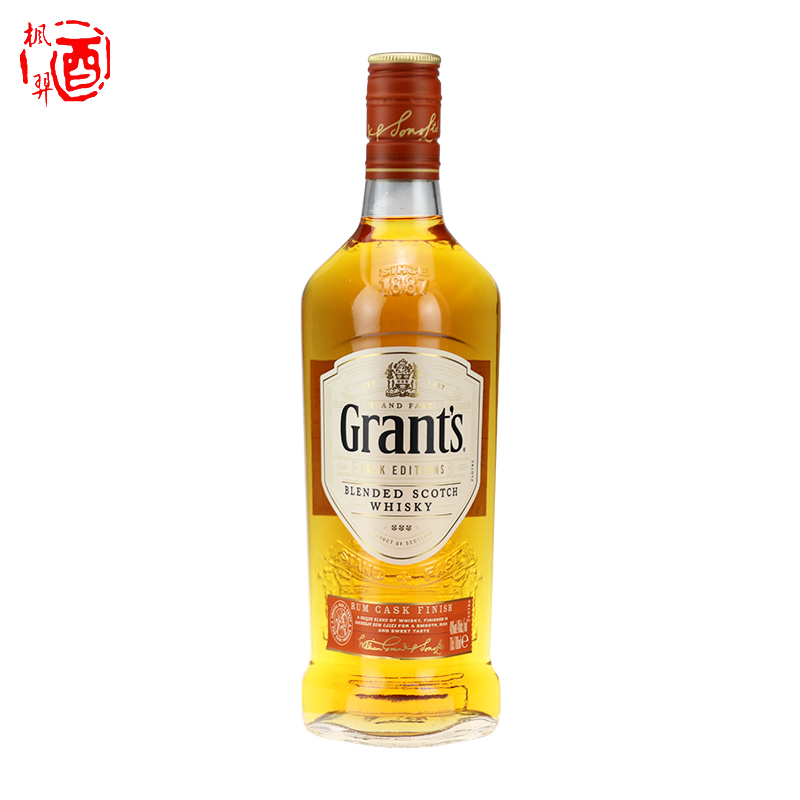 洋酒 Grant's格兰苏格兰威士忌过桶系列朗姆桶陈酿英国进口700ml-图0