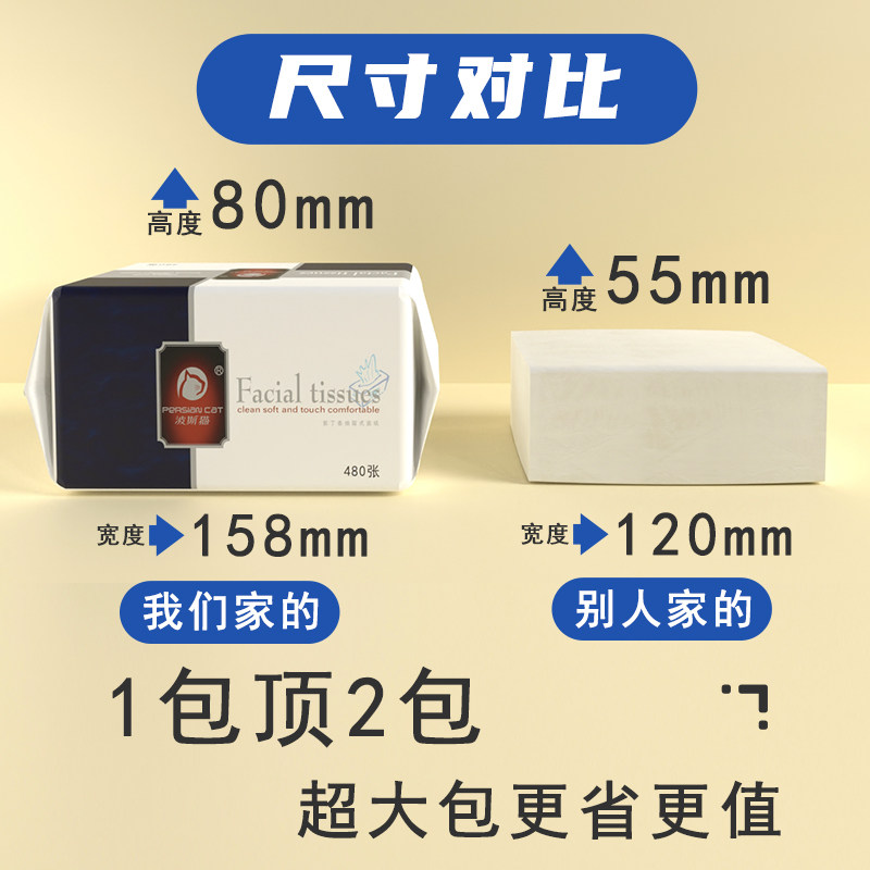 波斯猫紫丁香480张纸巾大包纸巾实惠装餐巾纸家用抽纸整提擦手纸,淘宝优惠券,粉丝福利购,淘宝优惠卷