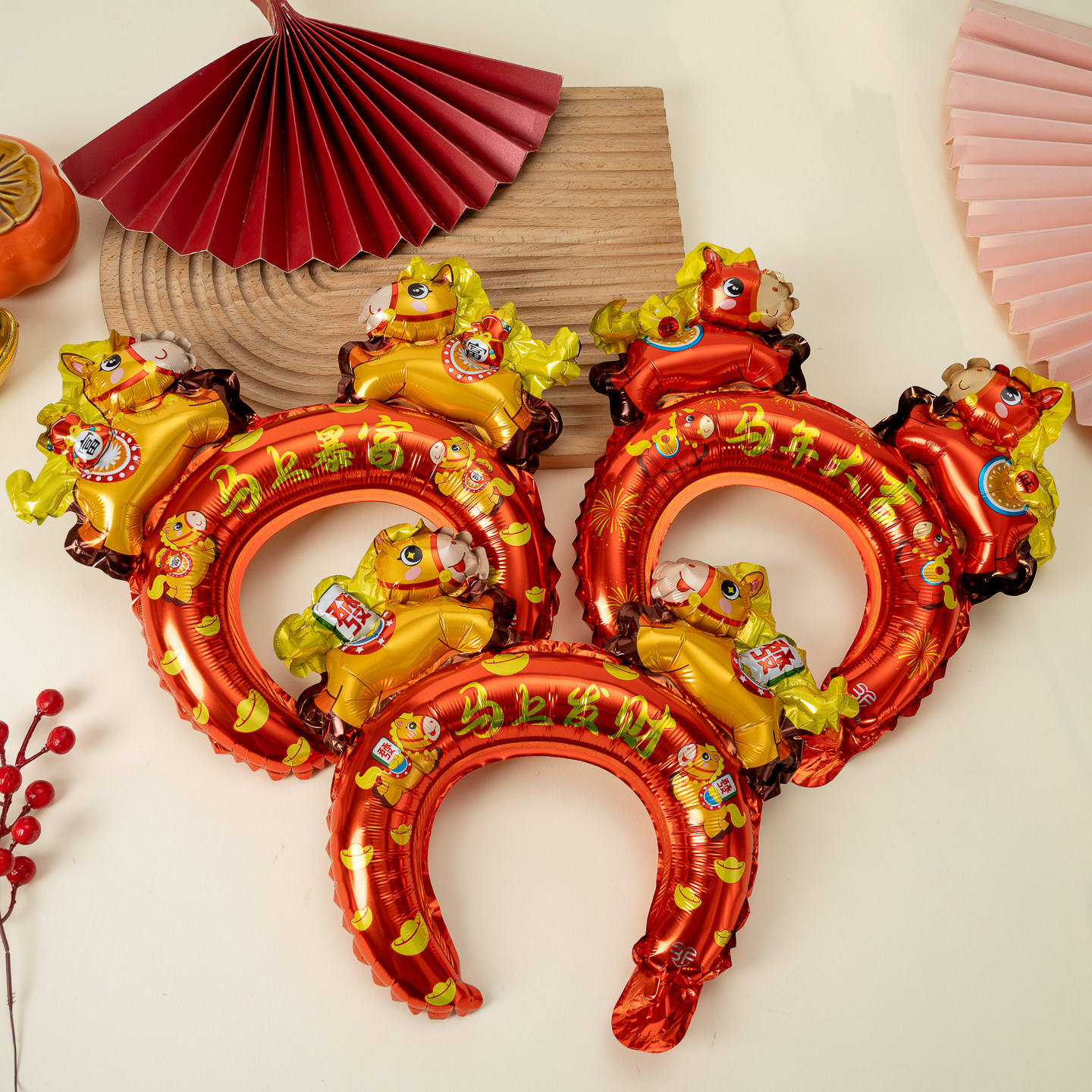 元旦节表演跨年活动儿童新年发箍马年充气头饰过年喜庆民族风发饰,淘宝优惠券,粉丝福利购,淘宝优惠卷