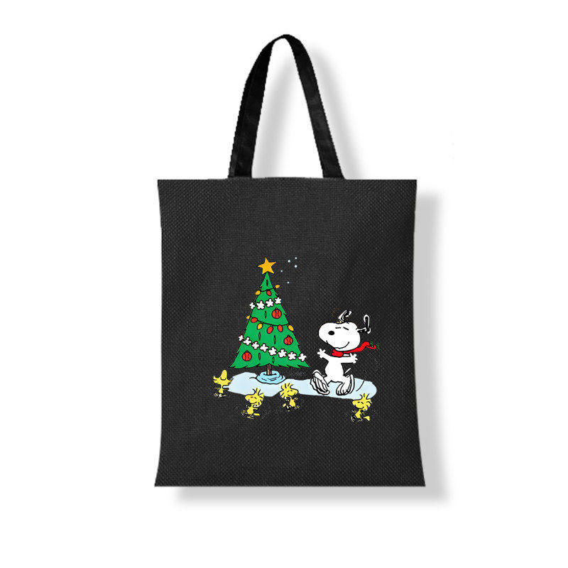 史努比联名圣诞节平安夜帆布包购物补习休闲手提包学生书包无赠品,淘宝优惠券,粉丝福利购,淘宝优惠卷
