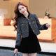 Women's short style woolen coat for petite people