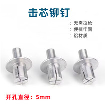 Punch core rivet aluminium cap stainless steel bar Round Head Knock Type Rivets Blooming expansion nail M5