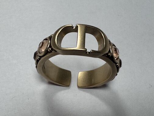 奢华定制系列重工立体浮雕字母戒指