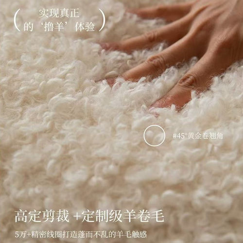 羊墩墩坐墩毛绒云羔抱枕氛围感可爱玩偶坐墩沙发凳子脚踏入门脚凳 - 图1