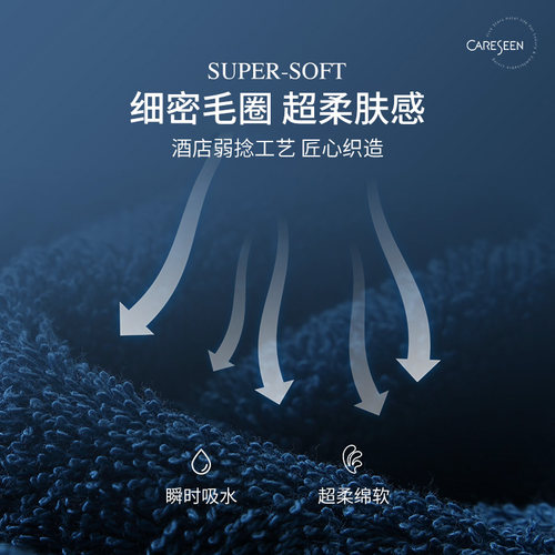 康尔馨五星级酒店毛巾浴巾三件套纯棉长绒全棉大毛巾礼盒装伴手礼 - 图2
