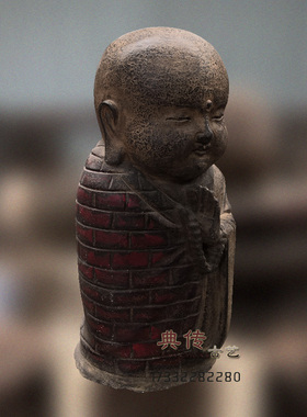 彩绘小和尚玄关供奉工艺品佛像