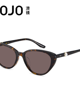 AOJO澳镜猫眼墨镜女2026新款防紫外线强光复古太阳眼镜AJ108SN223