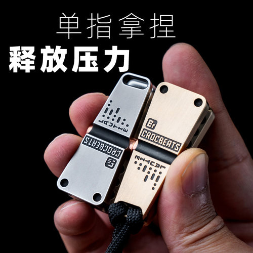 傲娇的老铁匠鳄鱼夹电报夹 摸鱼新奇特手指按压解压神器edc小玩具 - 图2