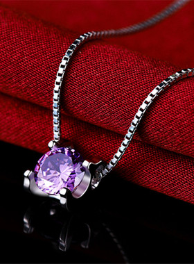 S925纯银项链女款锁骨链饰品颈链