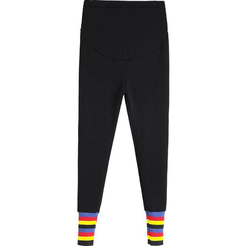 孕妇春秋时尚潮妈加绒加厚保暖裤子冬长裤彩虹拼接打底裤铅笔裤潮,淘宝优惠券,粉丝福利购,淘宝优惠卷