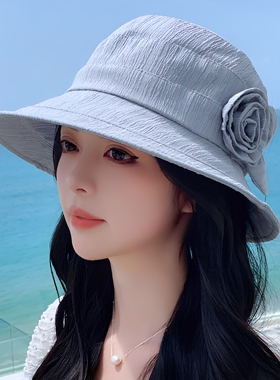 中老年透气盆帽防晒帽遮阳帽帽子