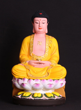 佛祖三世阿弥陀佛本师释迦摩尼药师琉璃光佛树脂佛像佛堂供奉摆件