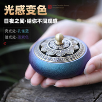 Incense stove Home Indoor pure copper sandalwood Incense Smoked Incense Stove Tea Dish Aroma of incense stove Fragrant Seal Parsley Suit