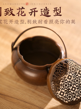 青沉复古大明宣德炉禅手提炉茶桌