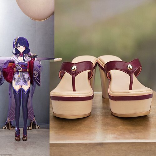 原神雷神雷电将军巴尔cos鞋cosplay鞋 - 图0