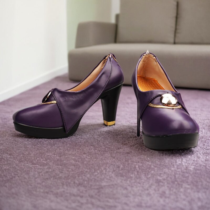 原神cos刻晴 cosplay鞋子定做增高还原舒适