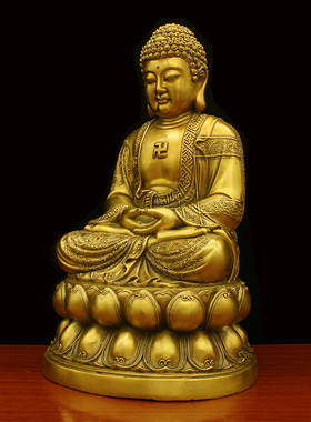 释迦摩尼铜摆件大日如来佛像