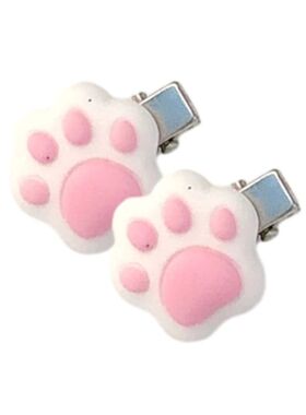 1pc/1pair Mini Cat Paw Shape Hairpin Teens Christmas Ponytai