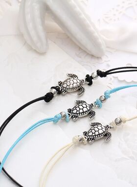 Vintage Turtle Anklets For women Summer Beach Barefoot Croch