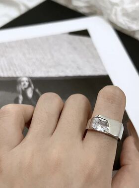 Punk Harajuku Y2K Shiny Star Cross Crystal Rings for Women U