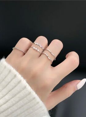 5pcs/set Ring Female Japanese Korean Style Simple Three Pear