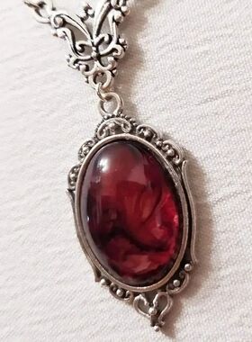 Vintage Red Quartz Crystal Necklace Men's And Women's Talism