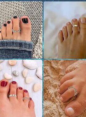 9pcs/set Women Adjustable Foot Rings Hypoallergenic Open Toe