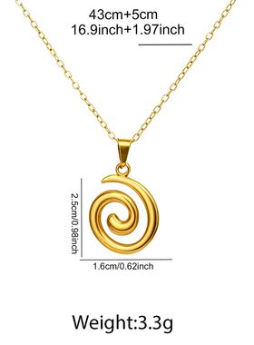 Stainless Steel Necklace Trendy Temperament Niche Spiral Pen
