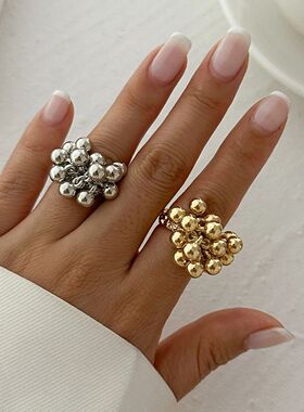 Fashion Simple Small Ball Ring for Women Men Punk Hip Hop Me