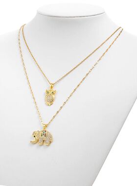 Women's Double-Layer Stainless Steel Necklace with Exquisite