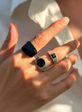 Vintage Cool Claw/Geometry Rings Set for Men Trendy Daily St
