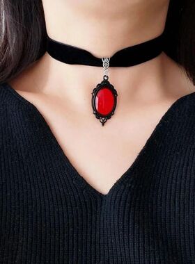 Black Clavicle Collar Necklace Gothic for Women Chokers Vint